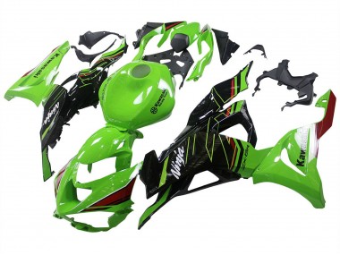 Preisgünstige Kawasaki ZX6R Motorrad Verkleidung 2023-2025 - Grun Schwarz