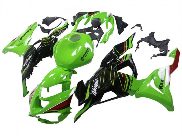 Preisgünstige Kawasaki ZX6R Motorrad Verkleidung 2023-2025 - Grun Schwarz