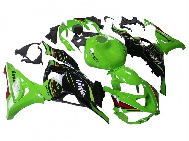 Preisgünstige Kawasaki ZX6R Motorrad Verkleidung 2023-2025 - Grun Schwarz