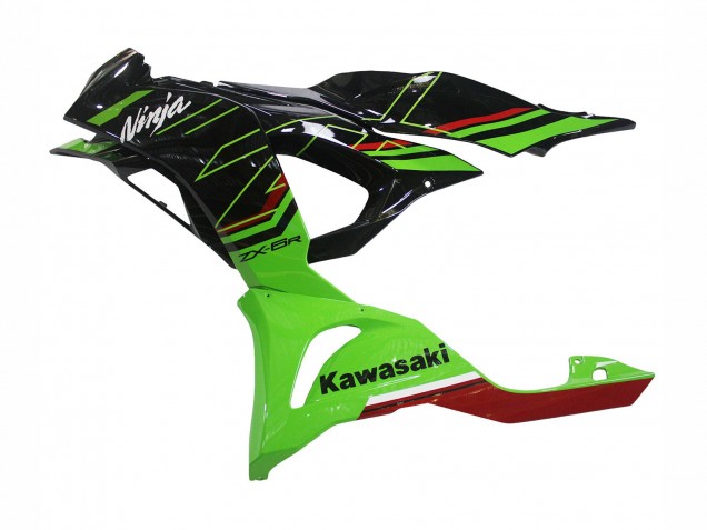 Preisgünstige Kawasaki ZX6R Motorrad Verkleidung 2023-2025 - Grun Schwarz