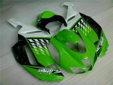 Preisgünstige Kawasaki ZX6R Motorrad Verkleidung 2007-2008 - Grun Weiss Ninja