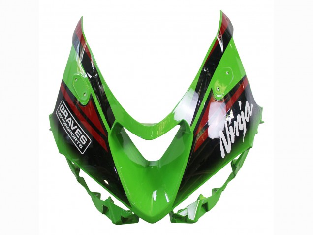 Preisgünstige Kawasaki ZX6R Motorrad Verkleidung 2023-2025 - Grun Schwarz Rot Gelb Dunlop