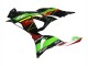 Preisgünstige Kawasaki ZX6R Motorrad Verkleidung 2023-2025 - Grun Schwarz Rot Gelb Dunlop