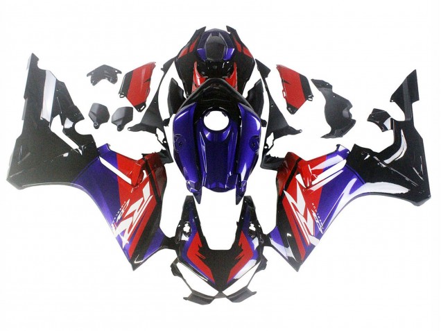 Preisgünstige Honda CBR1000RR Motorrad Verkleidung 2017-2023 - Rot Blau Glanzendes Schwarz