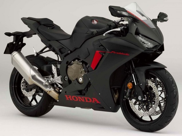 Preisgünstige Honda CBR1000RR Motorrad Verkleidung 2017-2023 - Matt Schwarz mit Rot Logo