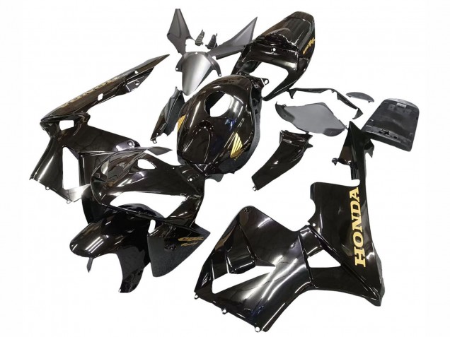 Preisgünstige Honda CBR600RR Motorrad Verkleidung 2005-2006 - Schwarz mit Gold Logo