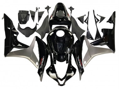 Preisgünstige Honda CBR600RR Motorrad Verkleidung Kit 2007-2008 - Silber Glanzendes Schwarz