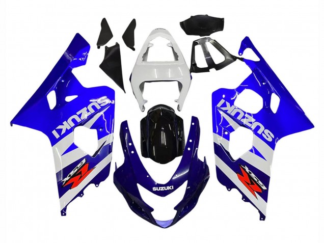 Preisgünstige Suzuki GSXR 600 / GSXR 750 Motorrad Verkleidung Kit 2004-2005 - Weiss Blau Schwarz Rot