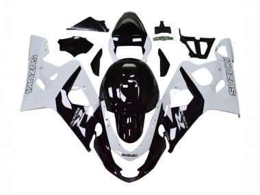 Preisgünstige Suzuki GSXR 600 / GSXR 750 Motorrad Verkleidung 2004-2005 - Weiss Schwarz