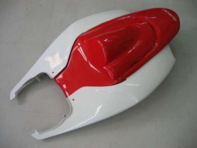 Preisgünstige Suzuki GSXR 600 / GSXR 750 Motorrad Verkleidung 2006-2007 - Weiss Rot Glanzendes Schwarz