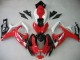 Preisgünstige Suzuki GSXR 600 / GSXR 750 Motorrad Verkleidung 2006-2007 - Weiss Rot Glanzendes Schwarz