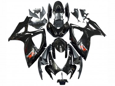 Preisgünstige Suzuki GSXR 600 / GSXR 750 Motorrad Verkleidung 2006-2007 - Glanzendes Schwarz Silber Rot