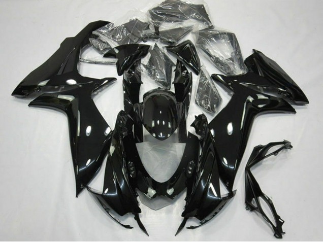 Preisgünstige Suzuki GSXR 600 / GSXR 750 Motorrad Verkleidung 2011-2024 - Glanzendes Schwarz