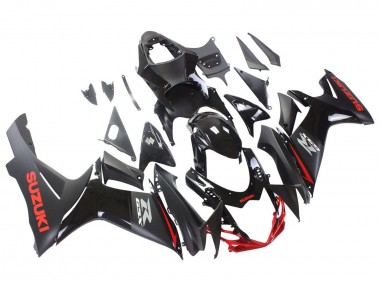 Preisgünstige Suzuki GSXR 600 / GSXR 750 Motorrad Verkleidung 2011-2024 - Schwarz Grau Rot Linie