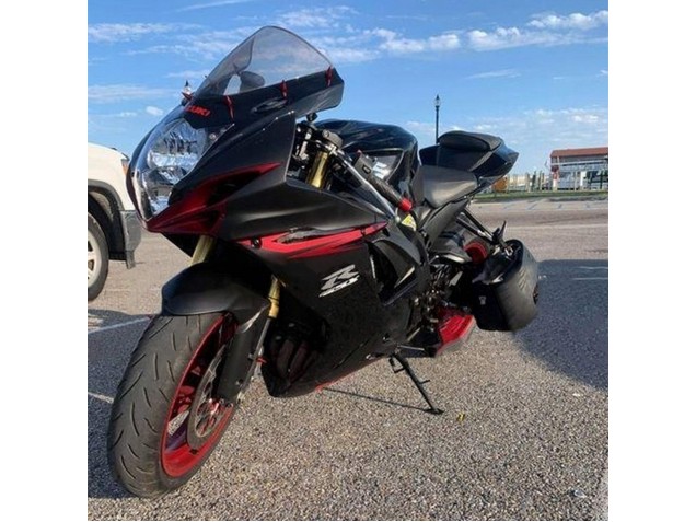 Preisgünstige Suzuki GSXR 600 / GSXR 750 Motorrad Verkleidung 2011-2024 - Schwarz Grau Rot Linie