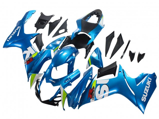 Preisgünstige Suzuki GSXR 600 / GSXR 750 Motorrad Verkleidung 2011-2024 - Hellblau Grun Weiss Rot