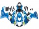 Preisgünstige Suzuki GSXR 600 / GSXR 750 Motorrad Verkleidung 2011-2024 - Hellblau Grun Weiss Rot