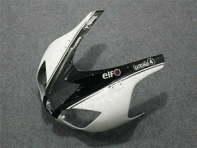 Preisgünstige Kawasaki ZX6R Motorrad Verkleidung 2007-2008 - Schwarz Weiss Elf