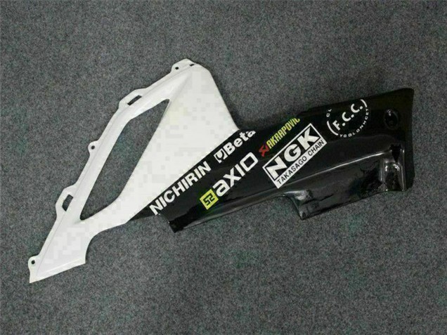 Preisgünstige Kawasaki ZX6R Motorrad Verkleidung 2007-2008 - Schwarz Weiss Elf