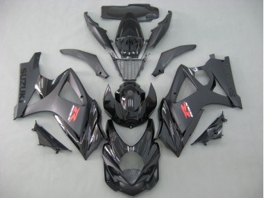 Preisgünstige Suzuki GSXR 1000 Motorrad Verkleidung 2007-2008 - Matt Schwarz Glanzendes Schwarz