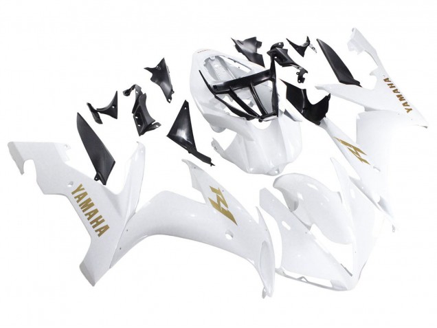 Preisgünstige Yamaha YZF 1000 R1 Motorrad Verkleidung 2004-2006 - Weiss Gold Aufkleber