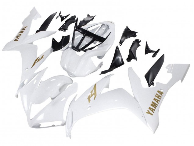 Preisgünstige Yamaha YZF 1000 R1 Motorrad Verkleidung 2004-2006 - Weiss Gold Aufkleber