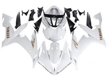 Preisgünstige Yamaha YZF 1000 R1 Motorrad Verkleidung 2004-2006 - Weiss Gold Aufkleber