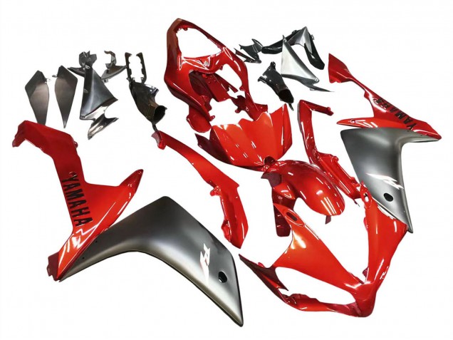 Preisgünstige Yamaha YZF 1000 R1 Motorrad Verkleidung 2007-2008 - Rot Matt Schwarz
