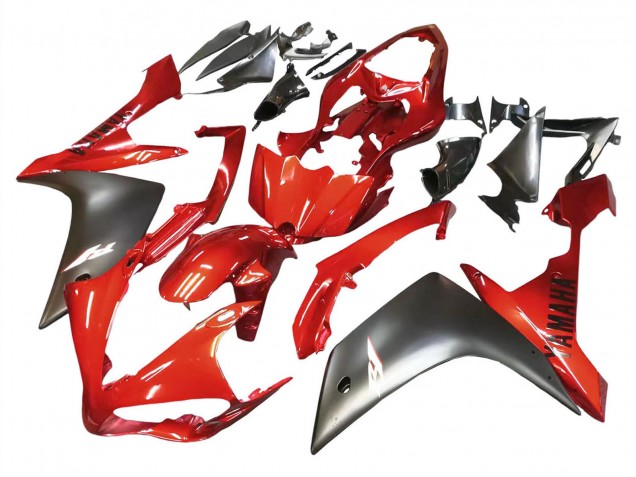 Preisgünstige Yamaha YZF 1000 R1 Motorrad Verkleidung 2007-2008 - Rot Matt Schwarz