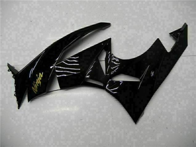 Preisgünstige Kawasaki ZX6R Motorrad Verkleidung 2009-2012 - Glanzendes Schwarz Gold Ninja
