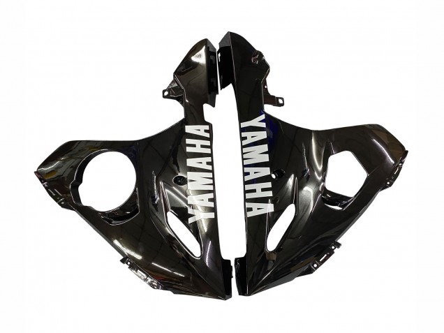 Preisgünstige Yamaha YZF R6 Motorrad Verkleidung 2003-2004 - Glanzendes Schwarz Weiss Aufkleber