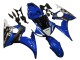 Preisgünstige Yamaha YZF R6S Motorrad Verkleidung 2006-2009 - Blau Weiss Glanzendes Schwarz Yamalube