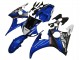 Preisgünstige Yamaha YZF R6S Motorrad Verkleidung 2006-2009 - Blau Weiss Glanzendes Schwarz Yamalube