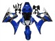 Preisgünstige Yamaha YZF R6S Motorrad Verkleidung 2006-2009 - Blau Weiss Glanzendes Schwarz Yamalube