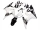 Preisgünstige Yamaha YZF R6 Motorrad Verkleidung 2003-2004 - Weiss Glanzendes Schwarz