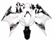 Preisgünstige Yamaha YZF R6 Motorrad Verkleidung 2003-2004 - Weiss Glanzendes Schwarz