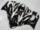 Preisgünstige Kawasaki ZX6R Motorrad Verkleidung 2009-2012 - Glanzendes Schwarz Weiss Ninja