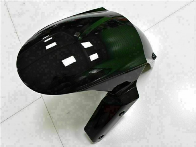 Preisgünstige Kawasaki ZX6R Motorrad Verkleidung 2009-2012 - Glanzendes Schwarz Weiss Ninja