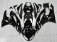 Preisgünstige Kawasaki ZX6R Motorrad Verkleidung 2009-2012 - Glanzendes Schwarz Weiss Ninja