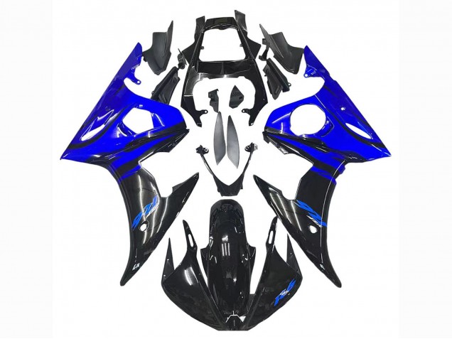 Preisgünstige Yamaha YZF R6 Motorrad Verkleidung 2003-2004 - Blau Glanzendes Schwarz