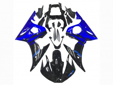 Preisgünstige Yamaha YZF R6S Motorrad Verkleidung 2006-2009 - Blau Glanzendes Schwarz