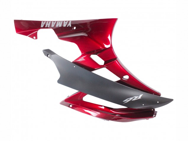 Preisgünstige Yamaha YZF 600 R6 Motorrad Verkleidung 2006-2007 - Rot Matt Schwarz