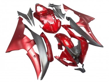 Preisgünstige Yamaha YZF 600 R6 Motorrad Verkleidung 2008-2016 - Rot Grau