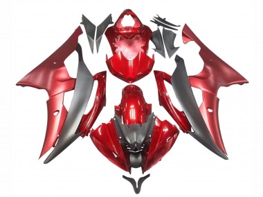 Preisgünstige Yamaha YZF 600 R6 Motorrad Verkleidung 2008-2016 - Rot Grau