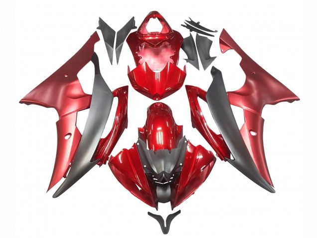 Preisgünstige Yamaha YZF 600 R6 Motorrad Verkleidung 2008-2016 - Rot Grau