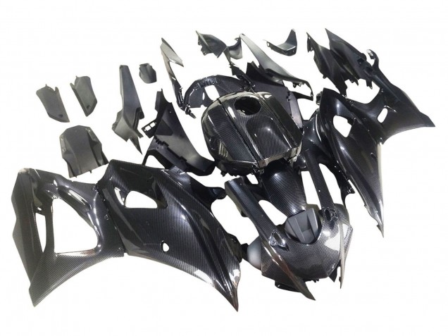 Preisgünstige Yamaha YZF R7 Motorrad Verkleidung 2021-2024 - Schwarze Carbonfaser