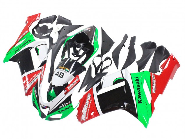 Preisgünstige Kawasaki ZX6R Motorrad Verkleidung 2007-2008 - Grun Rot