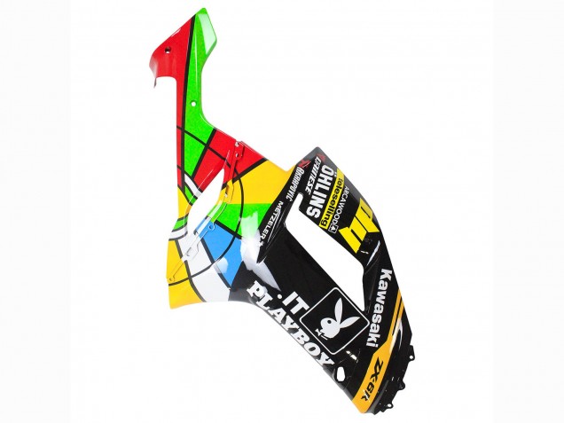 Preisgünstige Kawasaki ZX6R Motorrad Verkleidung 2007-2008 - Bunt Playboy 223