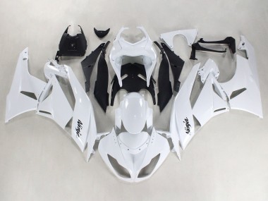 Preisgünstige Kawasaki ZX6R Motorrad Verkleidung 2009-2012 - Weiss Schwarz Ninja
