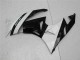 Preisgünstige Kawasaki ZX6R Motorrad Verkleidung 2009-2012 - Glanzendes Schwarz Weiss